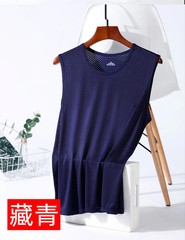 Men’s Vests Casual Male U Collor Sleeveless Breathable Thin Loose Hollow Out.