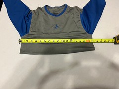 Nike Dri-Fit Swingman Pro Combat Men’s T-shirt Blue Gray S Fitted Poly Spandex