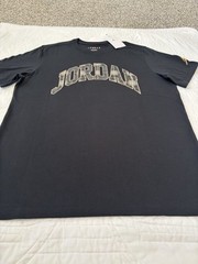 Nike Air Jordan Shirt MJ All Over Print Black Large Short Sleeve New With Tag