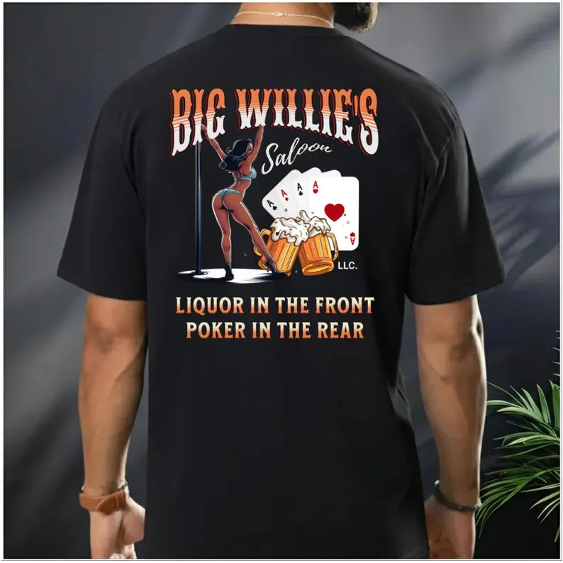 Funny Poker Shirt, Liquor In The Front Poker In The Rear Tee, Adult Humor Shirt