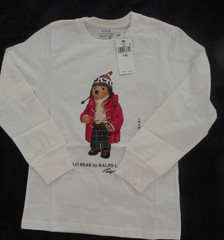 $49.50 Polo Ralph Lauren Bear Graphic Tee Long Sleeves- Size S (8)