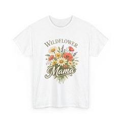 Wildflower Mama T-Shirt, Floral Mama Tee, Daisies and Poppies