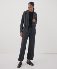 Pact Women’s Airplane Relaxed Blazer 3X-Large Charcoal Heather Top Outerwear