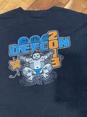 Gildan 2013 DEFCON 21 Las Vegas Rio casino 2XL Black T-Shirt Hacker convention