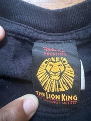 Disney The Lion King New York Broadway Musical T Shirt Black Adult Large NYC