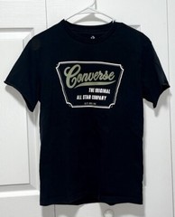 NWT Converse Crew T-Shirt Tee Black Converse The Original All Stars S