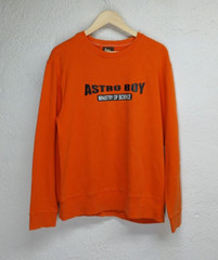 Astro Boy Sweater Pullover Mens Size XL Tezuka Productions Orange