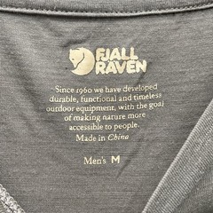 Fjallraven T-Shirt Men Medium Green Outdoor Minimalist Gorpcore Travel Cabin 90s