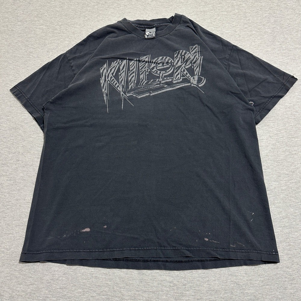 Y2K Famous Stars and Straps Killer Graphic T-Shirt Travis Barker Faded Black XL