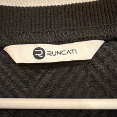 Runcati Men’s Black Geometric Knit Crew Neck Short Sleeve T-Shirt XL M5W242