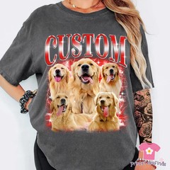 Personalized Pet Comfort Tee Custom Dog Cat Photo Shirt Gift