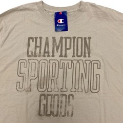 Champion Big & Tall Men’s Classic ‘Sporting Goods’ Graphic T-Shirt Light Beige