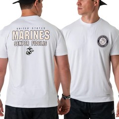 United States Marines Semper Fidelis T-Shirt, Bold Military Lettering Graphic