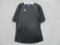 Adidas Shirt Medium Adult Black Athletic Performance Stretch Logo Modern Mens M