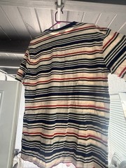 GUESS Originals Men’s Striped Logo Crew Neck Short Sleeve T-Shirt S