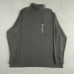 Roundtree & Yorke Mens XL Seamless Neck Turtleneck Shirt Long Sleeve Grey New