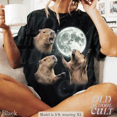 Vintage Capybara Galaxy Animal Graphic Comfort Tee