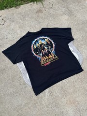 Def Leppard 2024 Summer Stadium Tour Black Rock Band T-Shirt Size X-Large