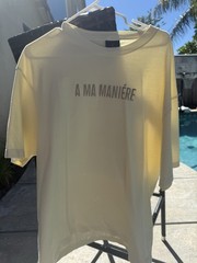 Jordan x A Ma Maniére Beige Men’s XL Graphic Logo Crewneck T-Shirt