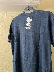 Snoopy USA Unisex T-shirt w/ Snoopy Image w/ USA Flag on Peanuts Label