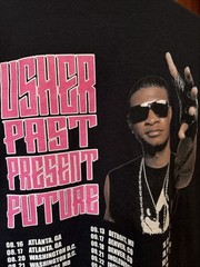 Usher Past Present Future Tour Black Shirt Size 2XL Mens
