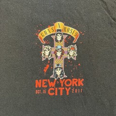Guns N’ Roses Shirt Mens Large Black Graphic Print Tour 2017 New York City Axl