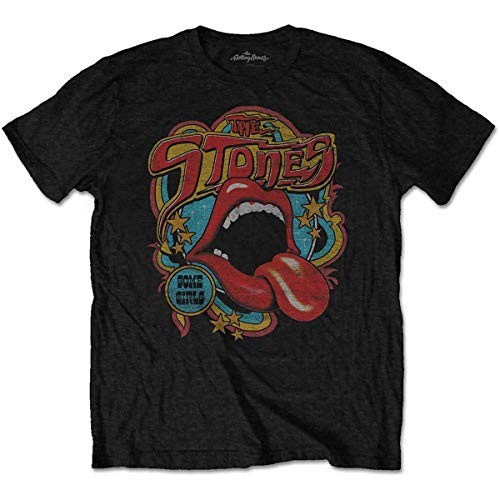 Vintage Tongue and Lips T-Shirt Retro 70s Classic Rock Graphic Tee Music Shirt