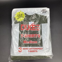 Duke Tactical T-Shirts 50/50 Cotton Poly – Olive 3 Pack Size Medium NEW!