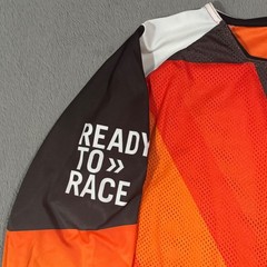 KTM Motorcross Racing Vtg Orange Y2K Motorcyle Dirt Bike Long Sleeve T Shirt 2XL