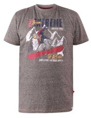 D555 Duke Large Mens Mountain Ski Printed T-Shirt 2XL 3XL 4XL 5XL 6XL (601204)