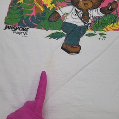 Vintage 1986 Bear Shirt S/M 19×25 Jansport Primitive