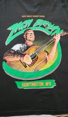 Official 2025 Zach Bryan Tour T-Shirt Huntington WV Black Cotton Size Large L
