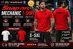 Snap-On Style Mechanic T-Shirt 100% Cotton | Work Shirt Men | Durable Graphic