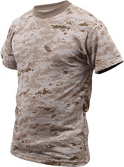 Mens Desert Digital Camouflage Tactical Military Short Sleeve Camo T-Shirt