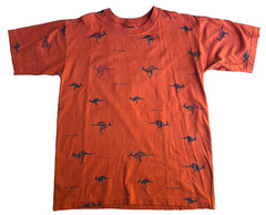 Vtg Kangaroo Art Australia Animal SAFARI Mens M T Shirt USA 1990s Tee
