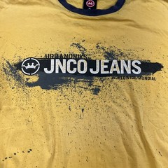 Vintage JNCO Jeans Urban Nomiks T-Shirt Mens XL Paint Splatter Thrashed USA Made