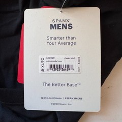 SPANX Mens Zero Sculpt Crewneck T-shirt size XL Black Cotton & Modal 60002R NWT