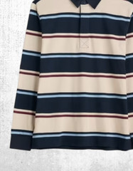 Men’s Seasalt T-shirt Cotton Collared Button Up Rugby Top Cotton Pockets Multi