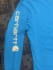Carhartt Loose Fit Heavyweight Long-Sleeve Logo Sleeve Graphic T-Shirt TK0231-M