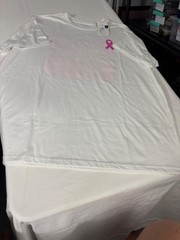 CROWN & IVY MENS’ BREAST CANCER AWARENESS T-SHIRT SIZE X LARGE CHEST 48″