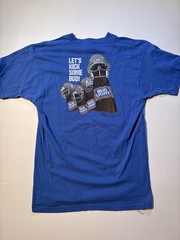 Vtg Budweiser Bud Light Beer Promo Bud Bowl 2 90’s NFL Football Tshirt Sz XL