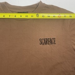 Scarface Shoe Palace Large T-Shirt Tee Brown Embroidered Pacino Montana Movie