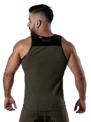 Locker Gear Ribbed Cotton Tank, Stretchy, Sleeveless, Round Neck, Many Colours