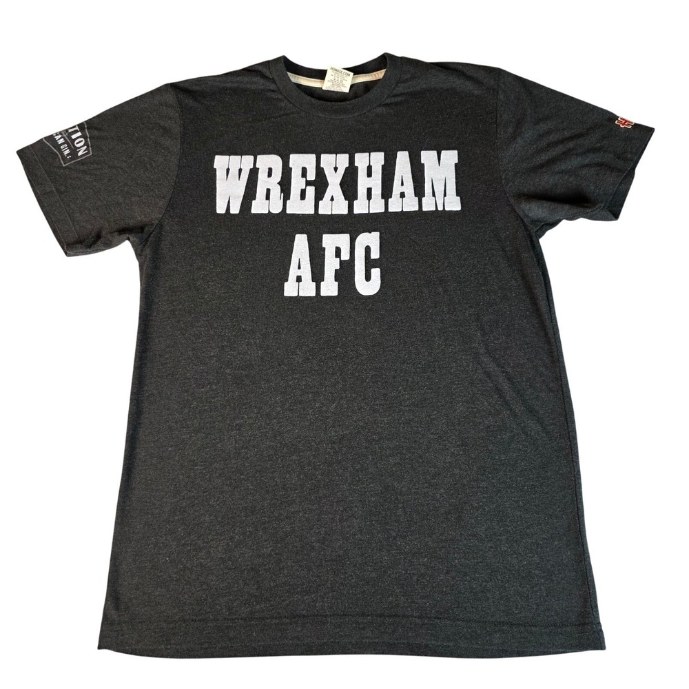 Homage Wrexham AFC T Shirt Small Aviation Gin Ryan Reynolds Soccer Gray TriBlend