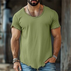 Men’s Sport Short Sleeve Round Neck T-Shirt Classic Casual Slim Fit Shirts