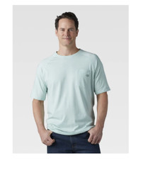 DICKIES Fast Dry Shirt MENS 2XL XXL Green Outdoor UV 30 Cooling Fitness Fish NWT