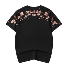 Niepce Japanese Streetwear T-Shirt Embroidery Graphic Tee for Men