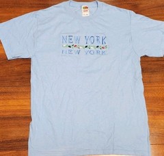 Fruit Of The Loom T Shirt Men’s M Medium NEW YORK NEW YORK Vintage Embroidered
