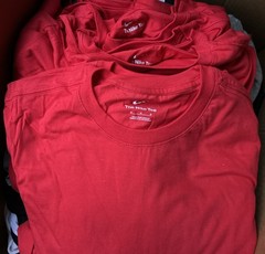Men’s The Nike Tee Solid Red T Shirt Cotton TShirt, Set Of 5 (5 PACK)