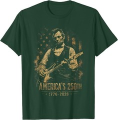 America’s 250th Abraham Lincoln Playing Guitar Retro Vintage T-Shirt